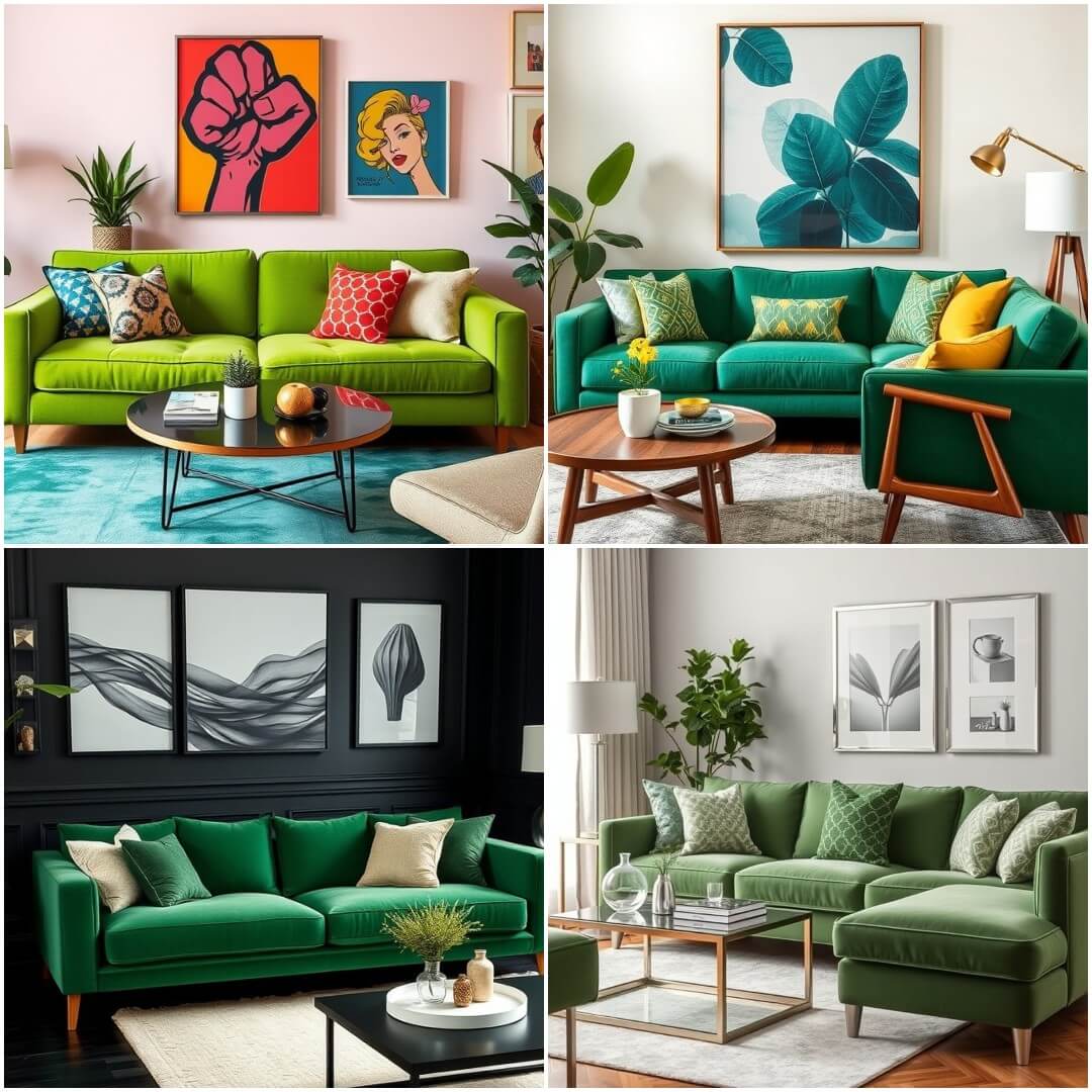 30 Green Sofa Living Room Inspirations for Every Style