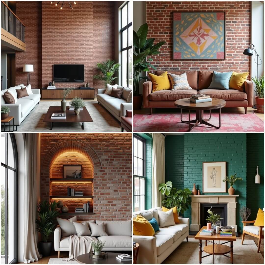 20 Brick Accent Wall Designs for Every Living Room
