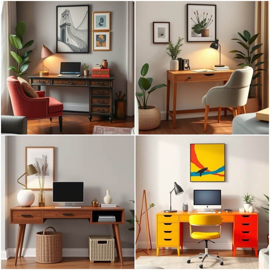 25 Creative Ideas for Adding a Desk To Your Living Room