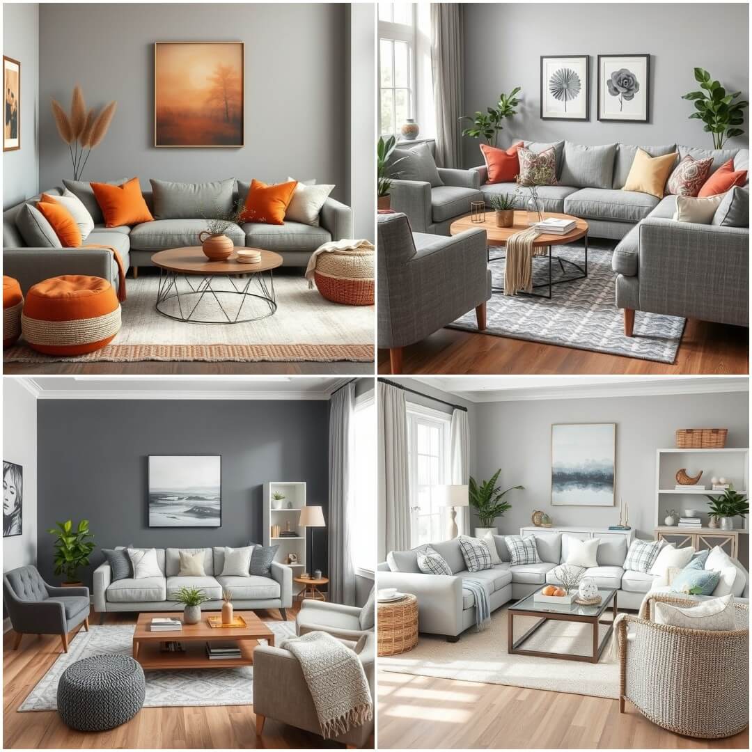 50 Gray Living Room Concepts for Chic and Cozy Spaces