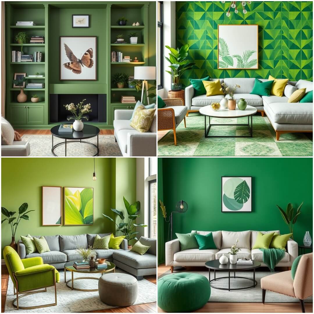 40 Green Living Rooms for Nature-Inspired Style