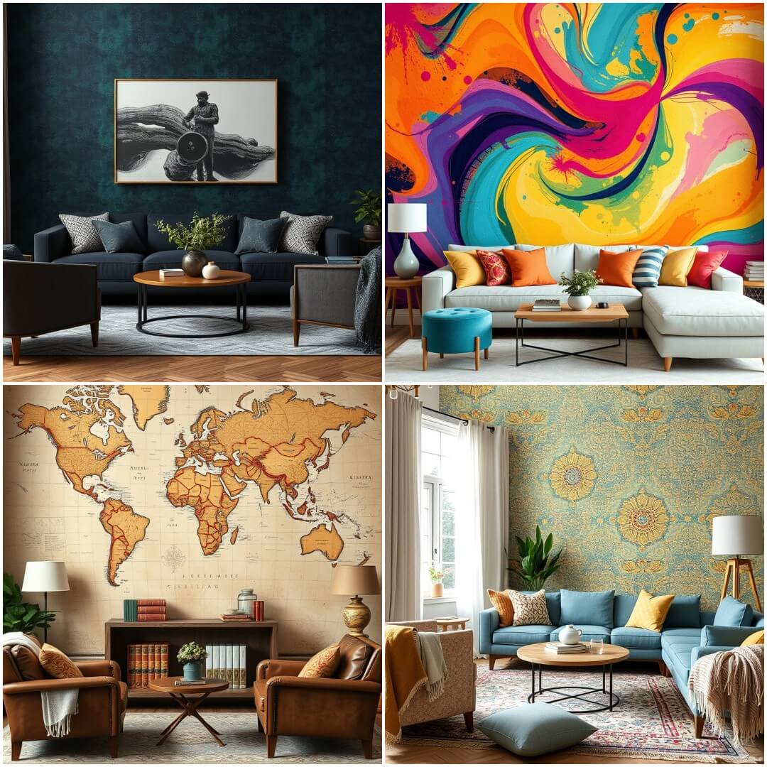 40 Inspiring Living Room Wallpaper Trends for A Luxe Look