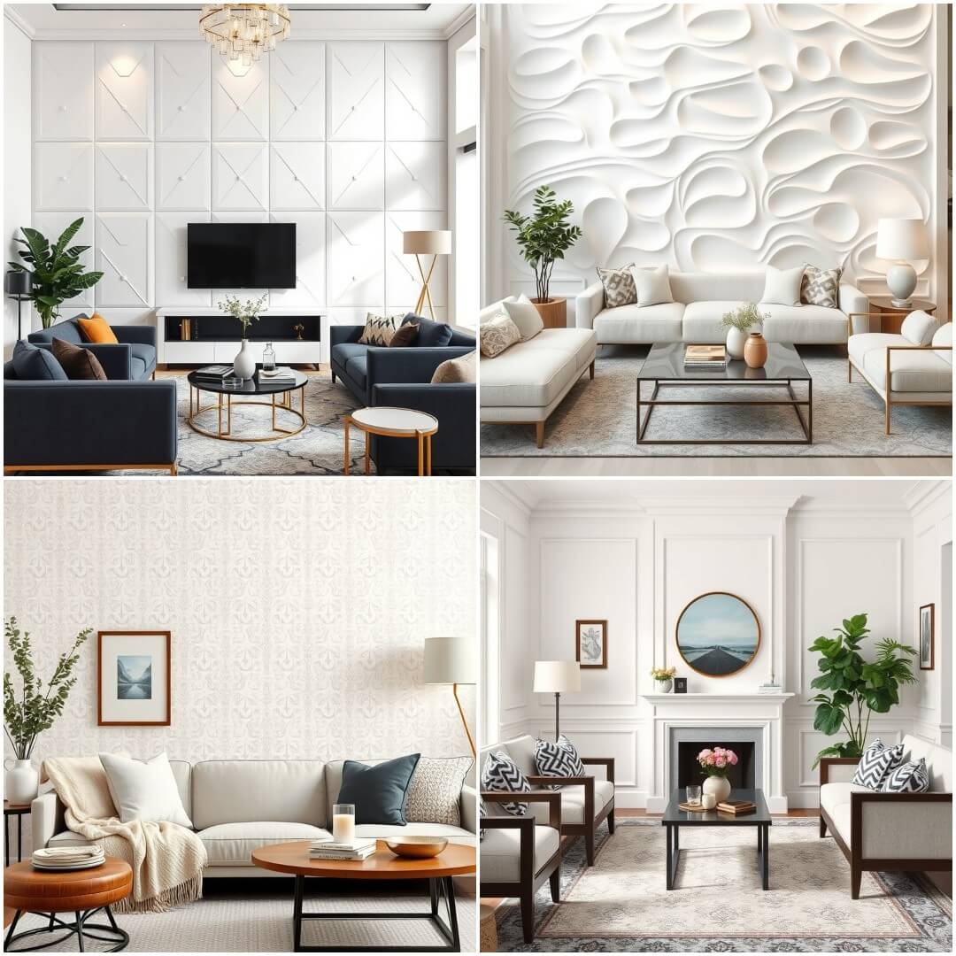 20 White Accent Wall Ideas for A Stylish Living Room