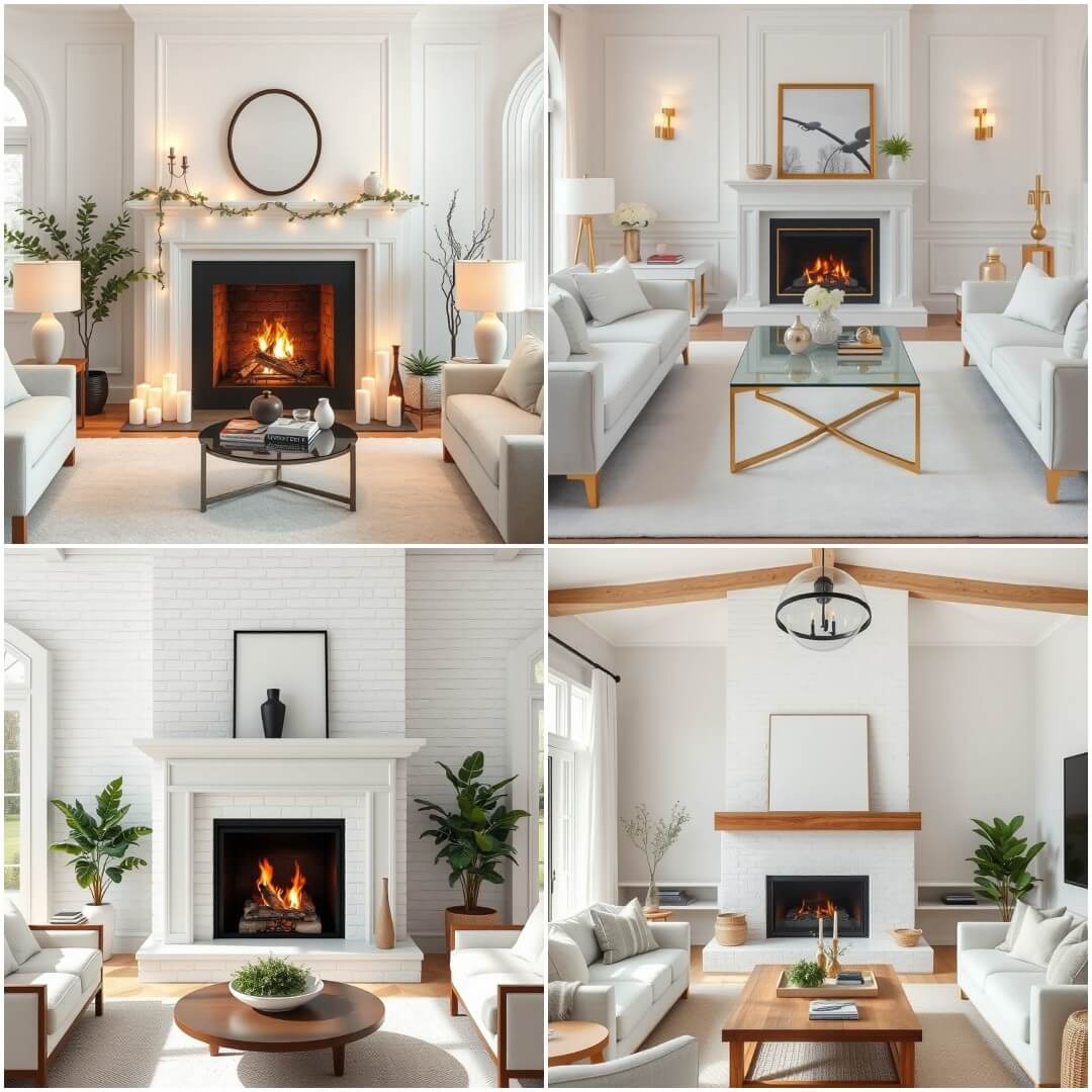 20 White Living Room Ideas with Fireplaces for Cozy Nights — free download