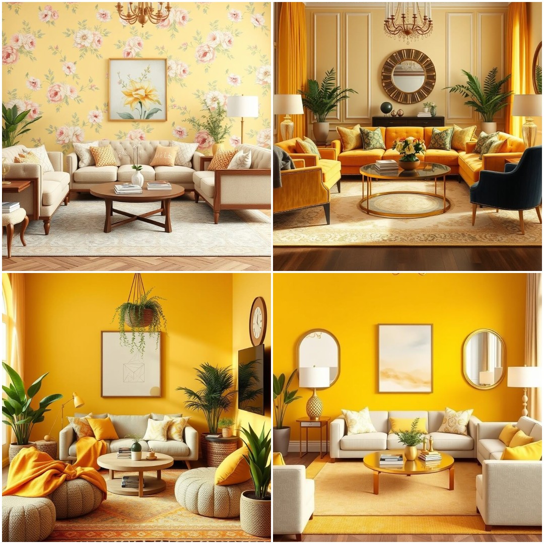 30 Yellow Living Room Design Inspirations You’ll Love
