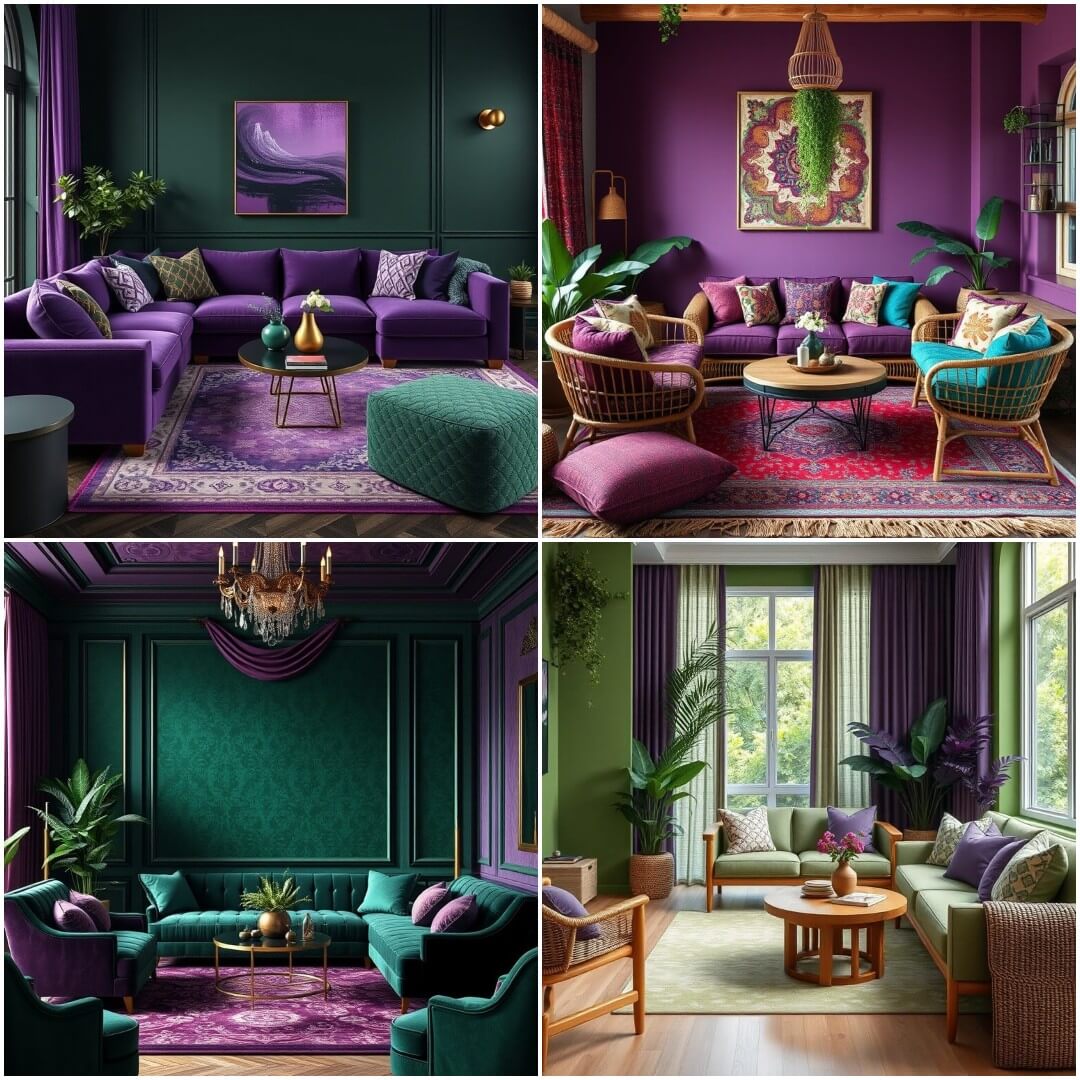 Green And Purple Living Room Ideas