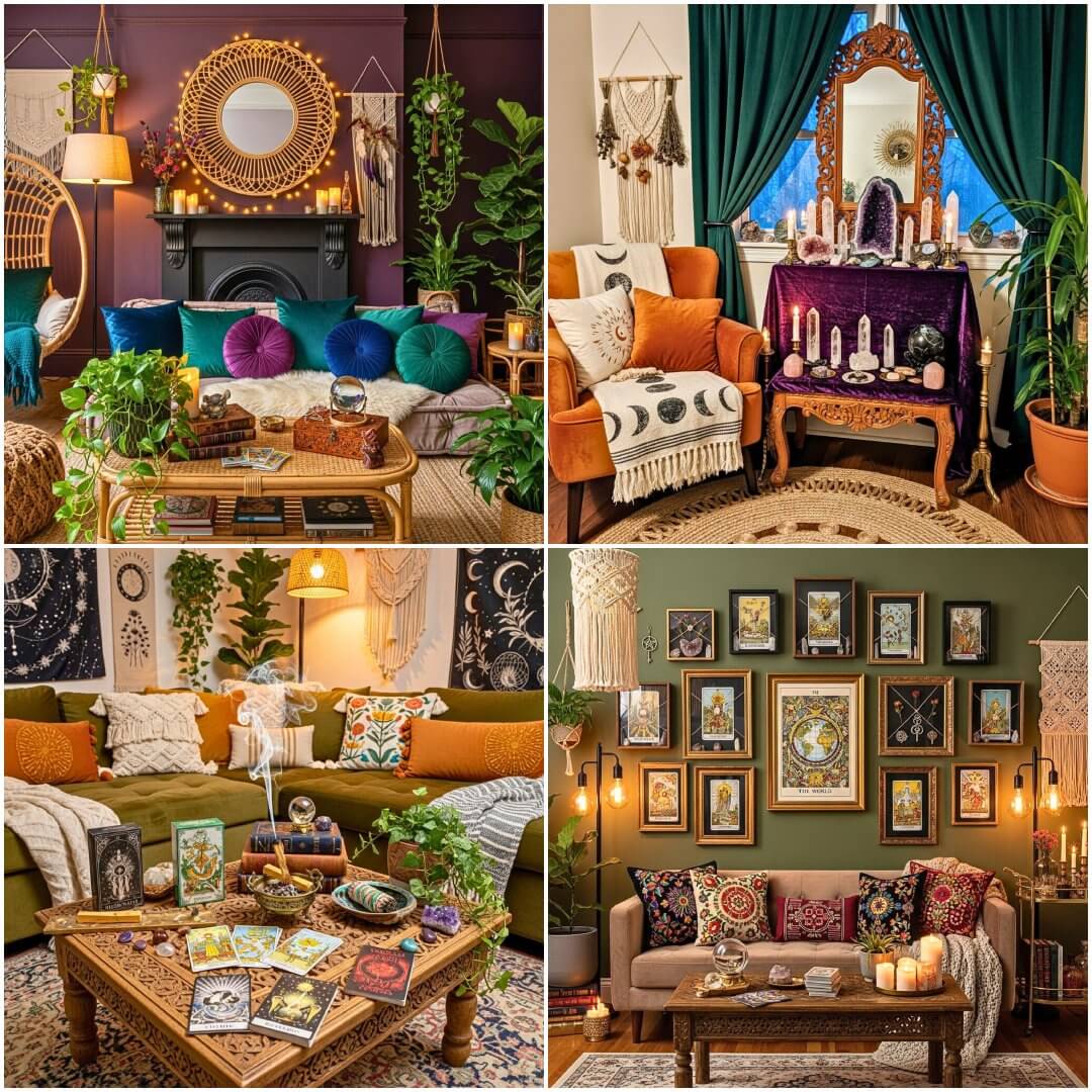 25 Boho Witchy Living Room Ideas to Add Mood, Magic & Texture