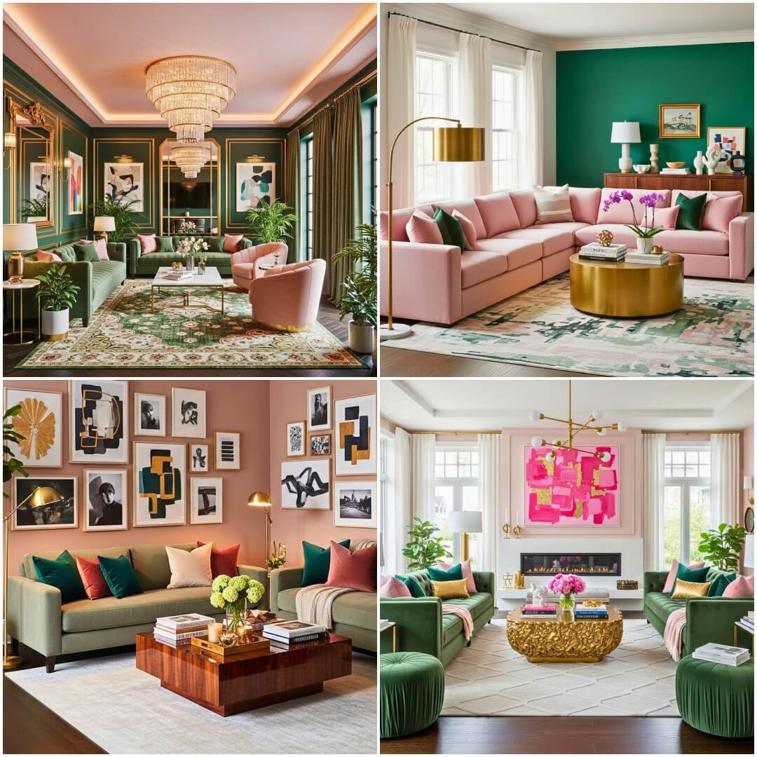 40 Pink and Green Living Room Layouts To Redesign